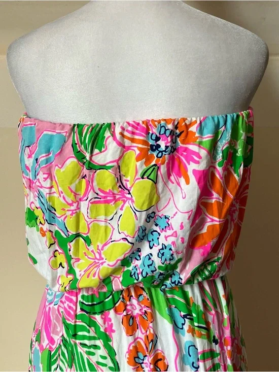 Lilly Pulitzer for Target Nosey Posey Floral Strapless Maxi Dress size Medium - Picture 9 of 10